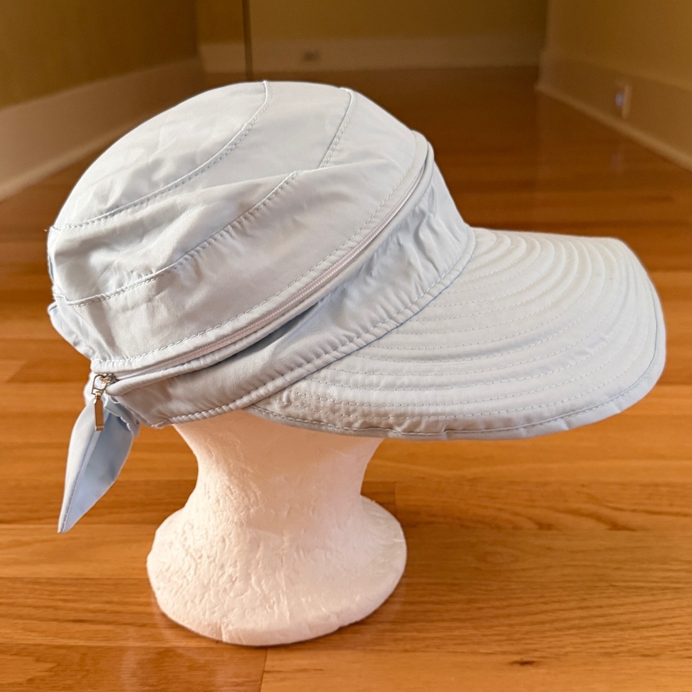Simplicity Wide Brim UV Protection 2 in 1 Removable Visor Hat Womens Blue - Picture 3 of 15
